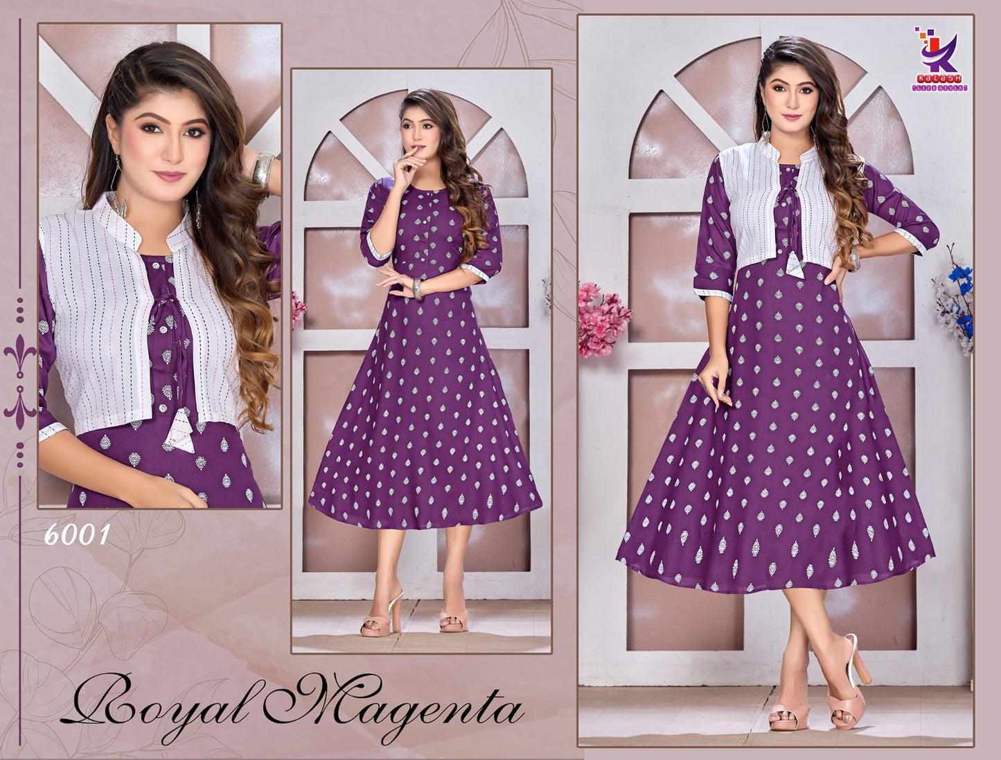 Ever After Mlm Kalash Lifestyle Rayon 14Kg Anarkali Kurtis Wholesale