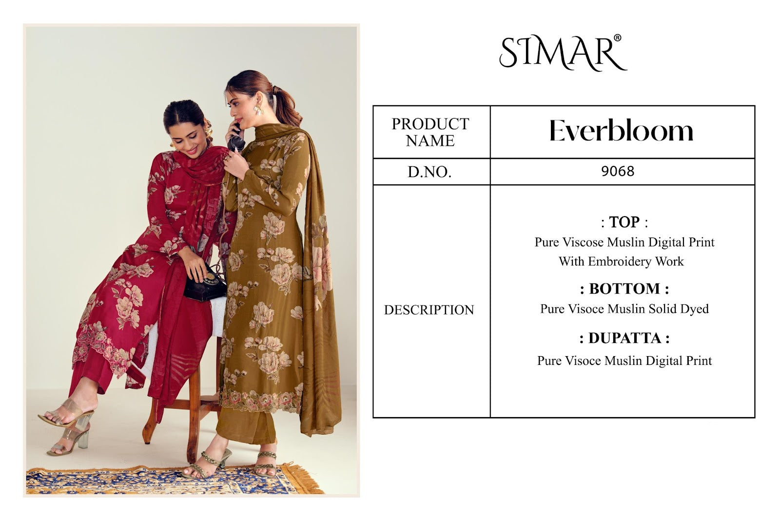 Everbloom Simar Pure Viscose Pant Style Suits Supplier