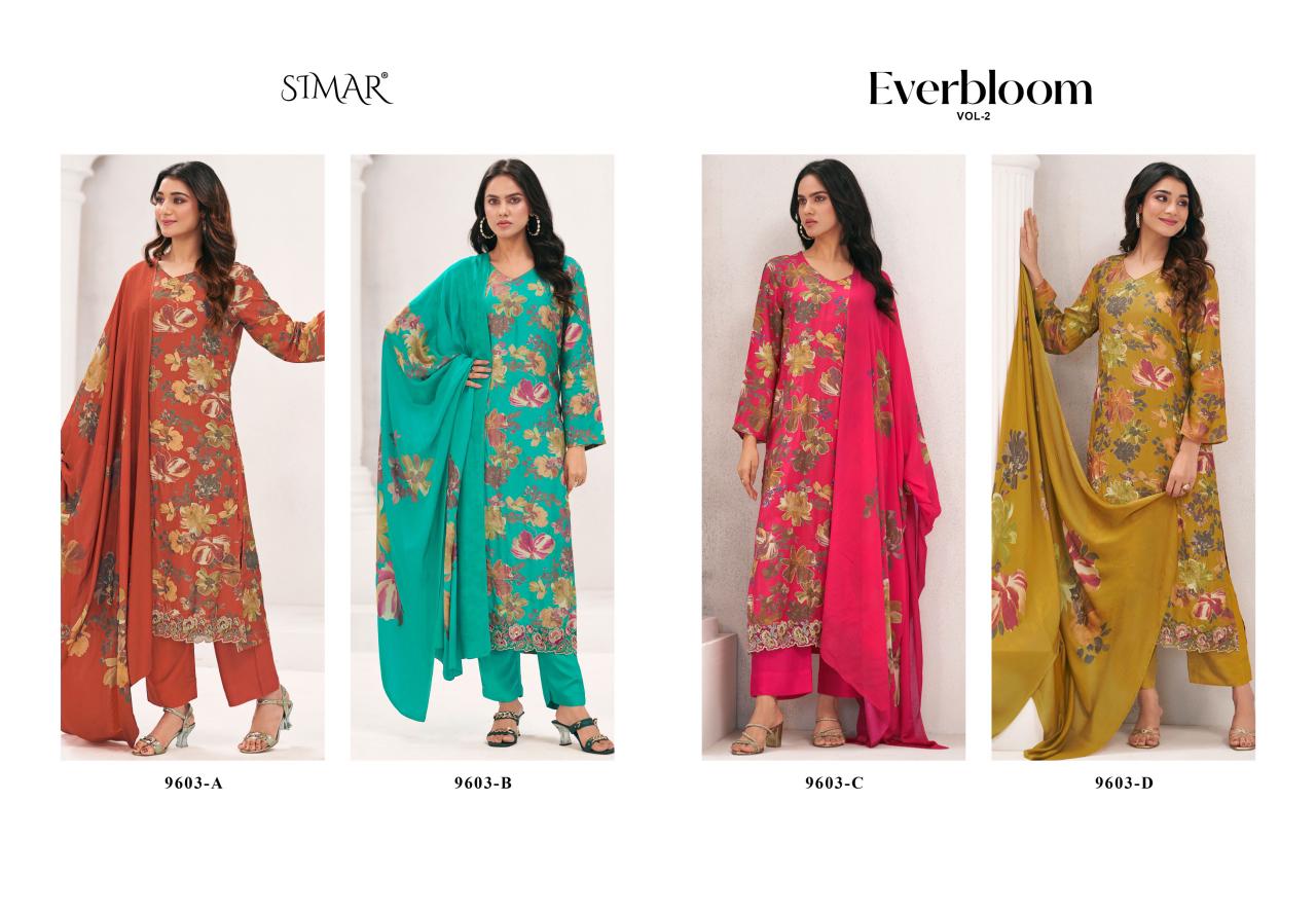 Everbloom Vol 2 Simar Viscose Muslin Pant Style Suits Exporter Gujarat