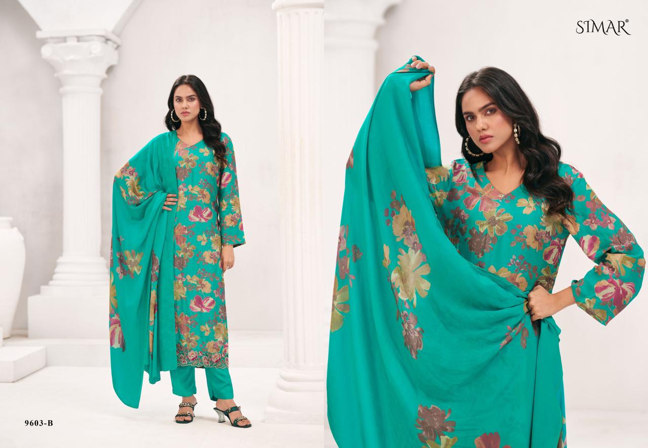 Everbloom Vol 2 Simar Viscose Muslin Pant Style Suits Exporter Gujarat