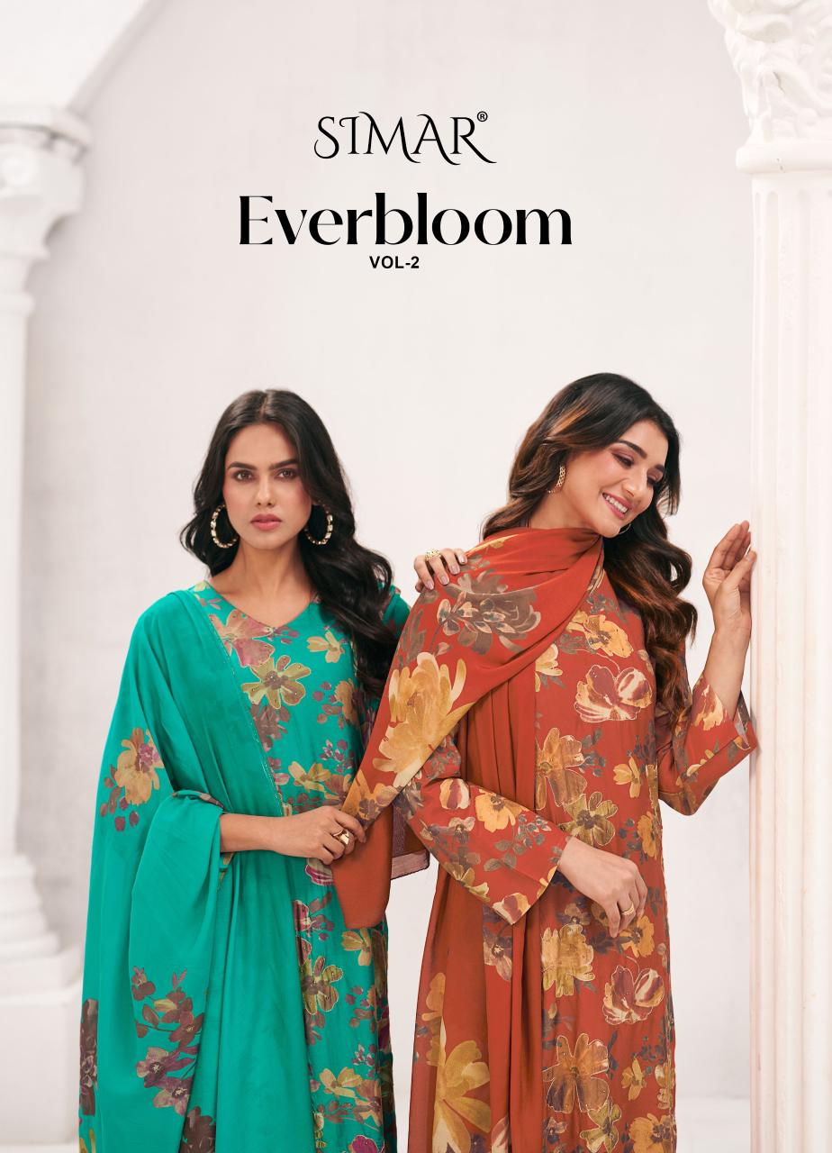 Everbloom Vol 2 Simar Viscose Muslin Pant Style Suits Exporter Gujarat