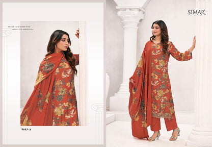 Everbloom Vol 2 Simar Viscose Muslin Pant Style Suits Exporter Gujarat