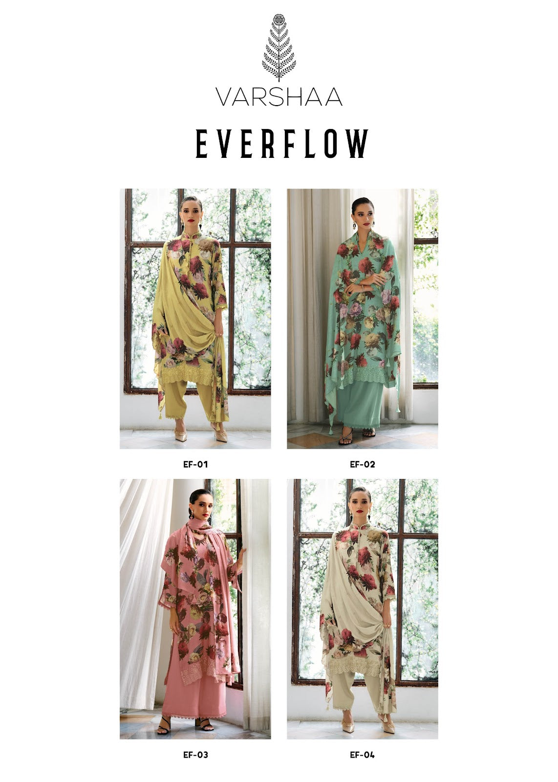 Everflow Varshaa Cotton Linen Pant Style Suits Supplier India