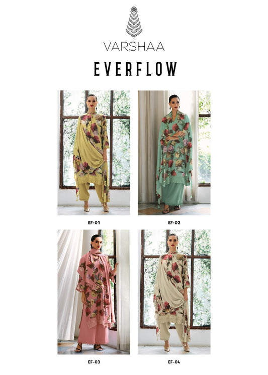Everflow Varshaa Cotton Linen Pant Style Suits Supplier India