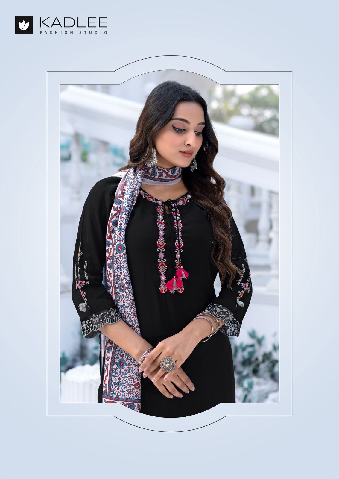 Evergreen Kadlee Viscose Silk Readymade Plazzo Style Suits Manufacturer India