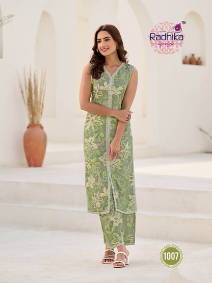 Evergreen Vol 1 Radhika Lifestyle Reyon Kurti Plazzo Set Manufacturer Ahmedabad