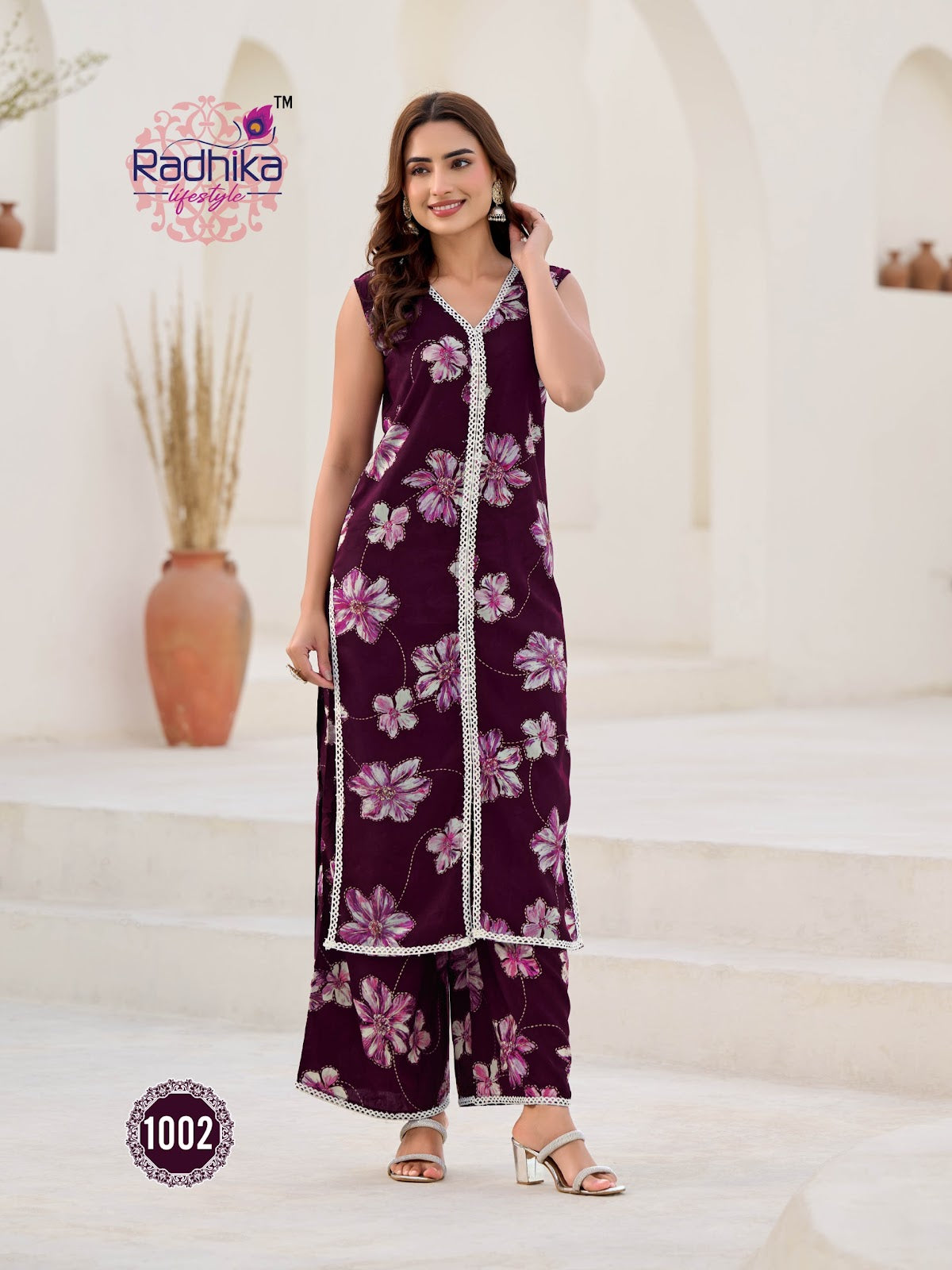 Evergreen Vol 1 Radhika Lifestyle Reyon Kurti Plazzo Set Manufacturer Ahmedabad