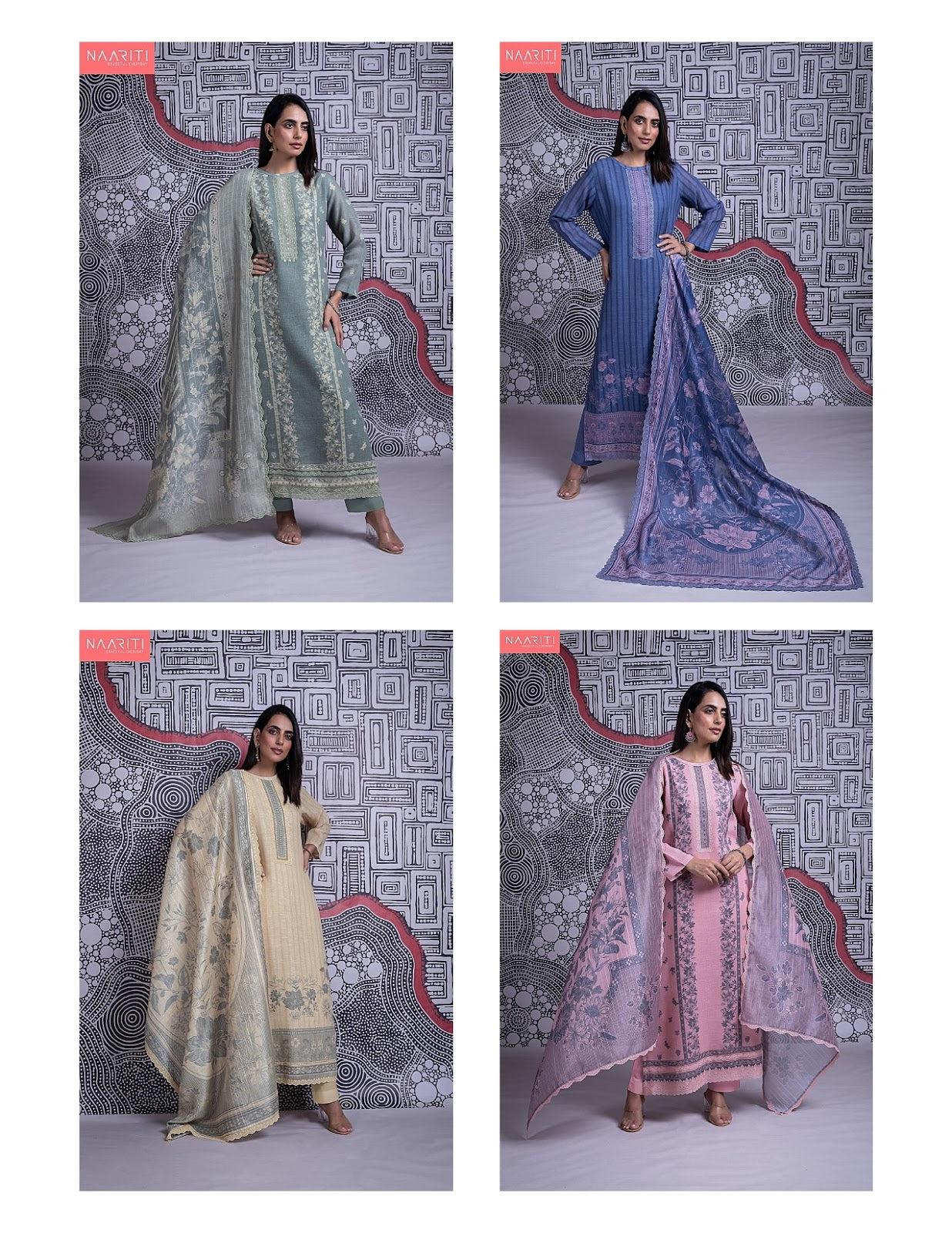 Everly 2 Naariti Linen Pant Style Suits Manufacturer Ahmedabad
