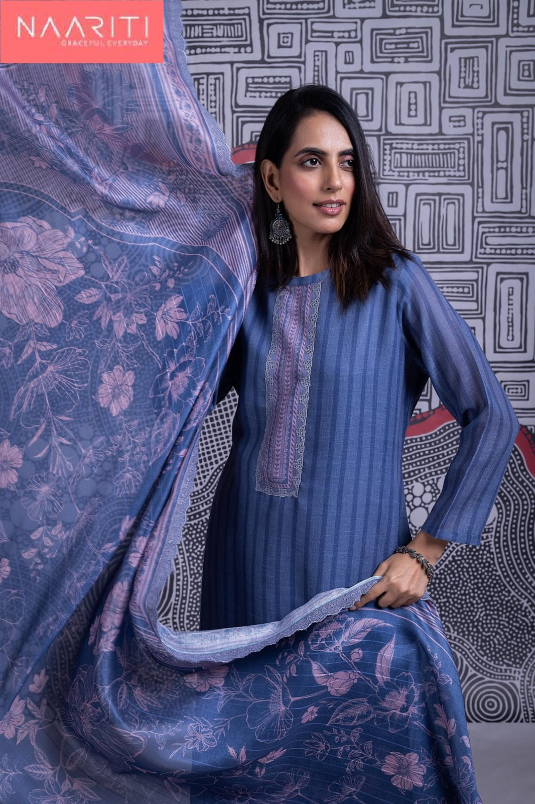 Everly 2 Naariti Linen Pant Style Suits Manufacturer Ahmedabad