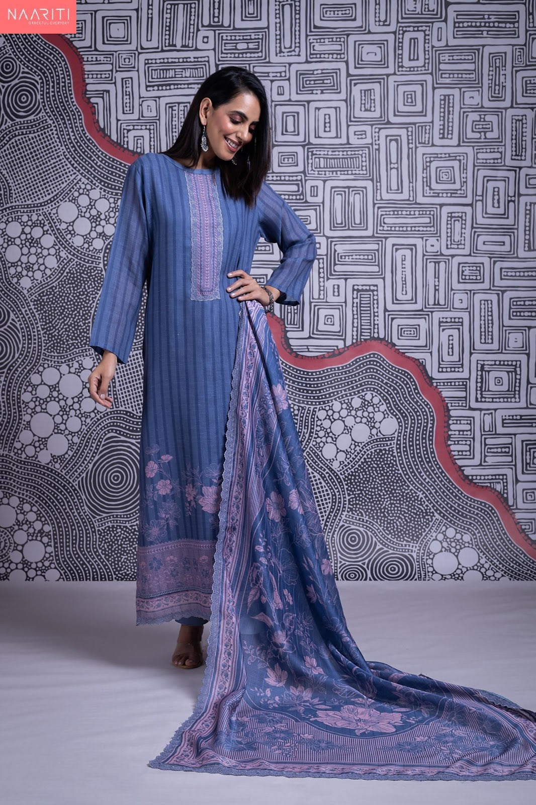 Everly 2 Naariti Linen Pant Style Suits Manufacturer Ahmedabad