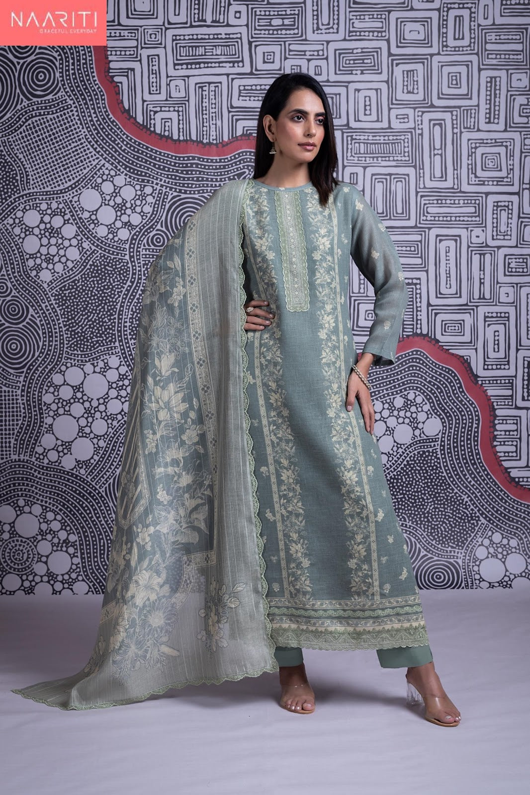 Everly 2 Naariti Linen Pant Style Suits Manufacturer Ahmedabad