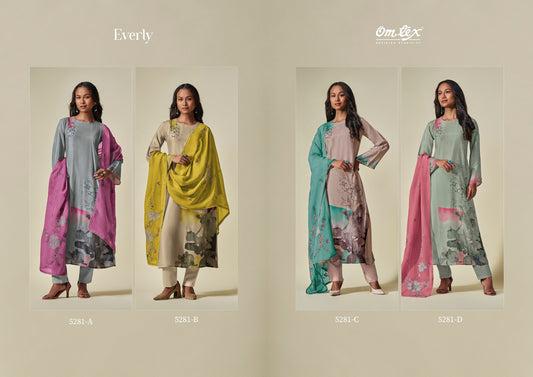 Everly Omtex Silk Pant Style Suits Supplier Ahmedabad