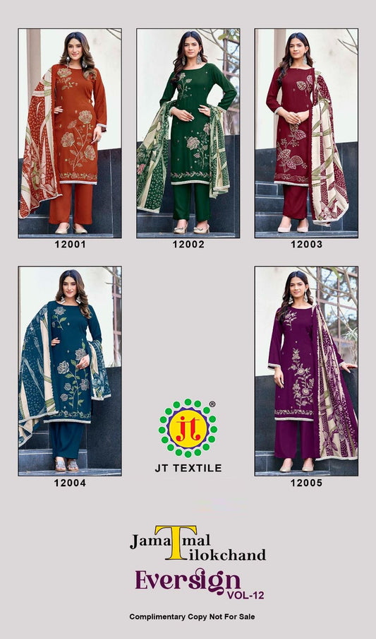 Eversign Vol 12 Jt Rayon Pant Style Suits Manufacturer India