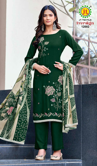 Eversign Vol 12 Jt Rayon Pant Style Suits Manufacturer India