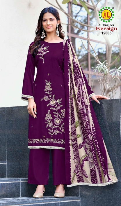 Eversign Vol 12 Jt Rayon Pant Style Suits Manufacturer India