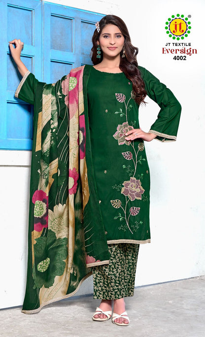 Eversign Vol 4 Jt Rayon Pant Style Suits Wholesaler Gujarat