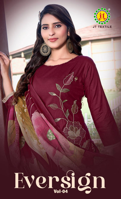Eversign Vol 4 Jt Rayon Pant Style Suits Wholesaler Gujarat