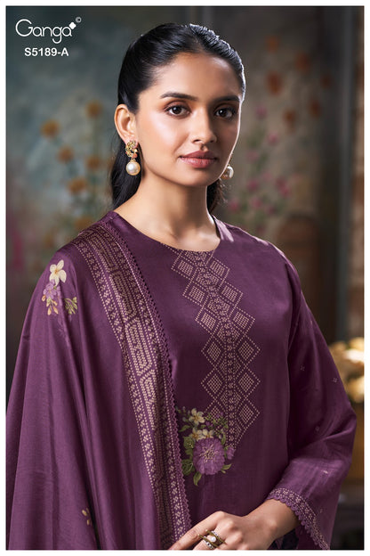 Evyra S5189 Ganga Russian Silk Pant Style Suits Manufacturer India