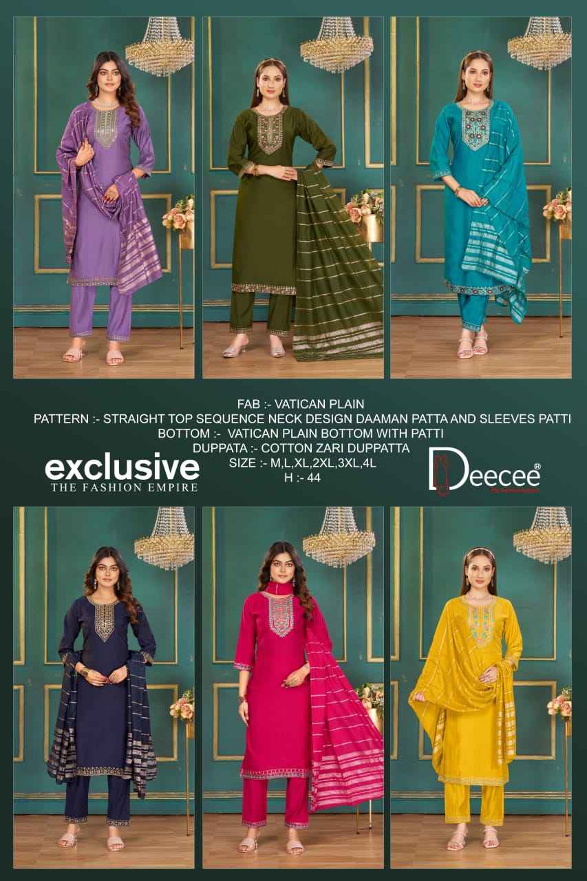 Exclusive Deecee Vatican Readymade Pant Style Suits Wholesaler Gujarat