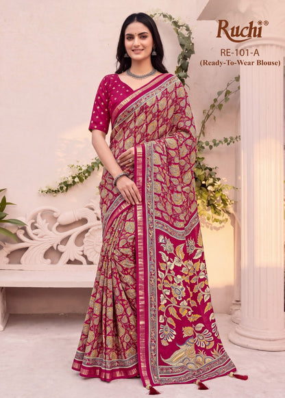 Exclusive Vol 101 Ruchi Georgette Sarees Wholesaler Gujarat