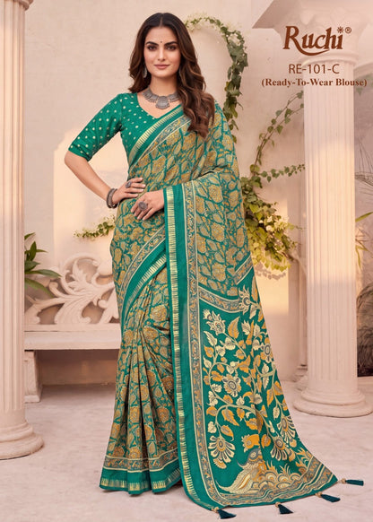 Exclusive Vol 101 Ruchi Georgette Sarees Wholesaler Gujarat