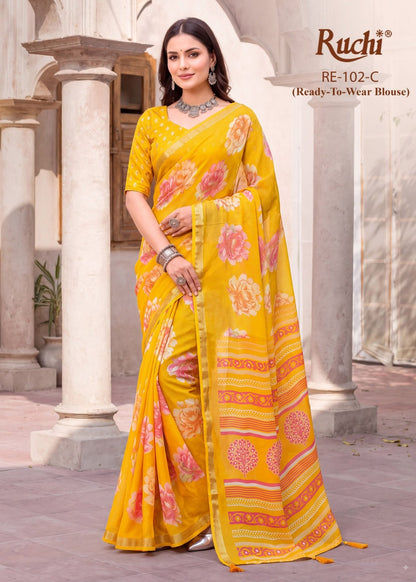 Exclusive Vol 102 Ruchi Georgette Sarees Exporter Gujarat