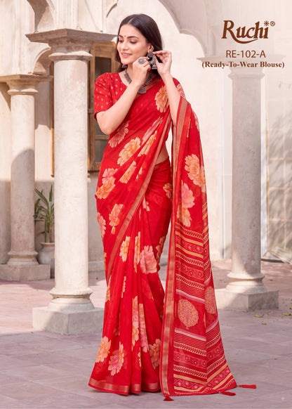 Exclusive Vol 102 Ruchi Georgette Sarees Exporter Gujarat