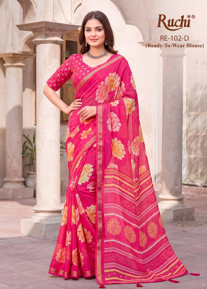 Exclusive Vol 102 Ruchi Georgette Sarees Exporter Gujarat
