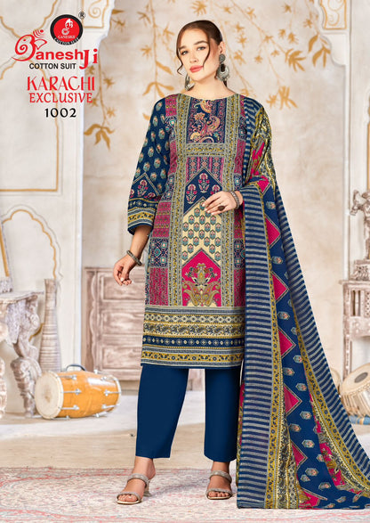 Exclusive Vol 1 Ganeshji Cotton Karachi Salwar Suits Exporter India