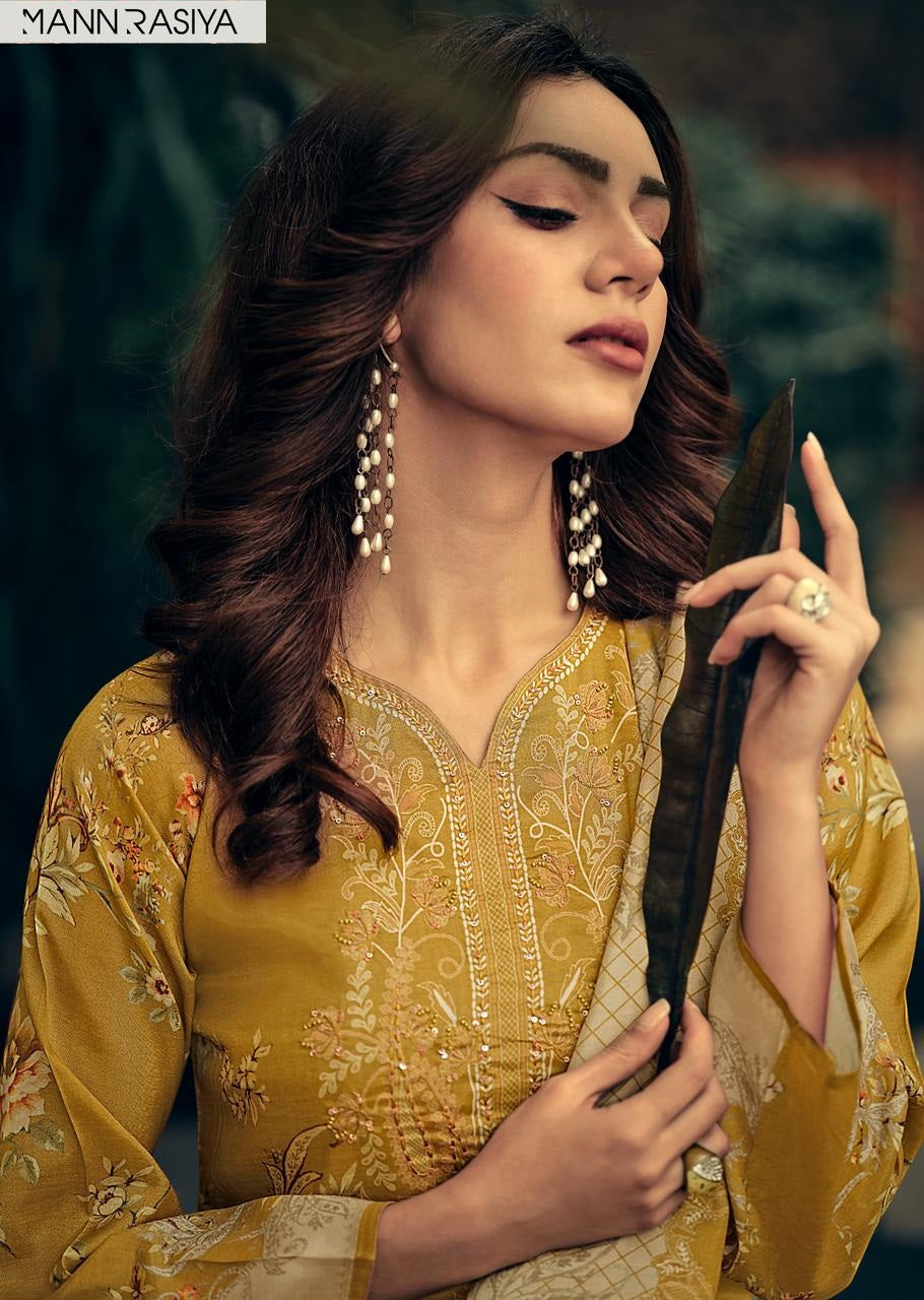 Ezo Mannrasiya Bemberg Muslin Pant Style Suits Wholesaler India