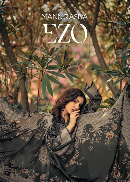 Ezo Mannrasiya Bemberg Muslin Pant Style Suits Wholesaler India