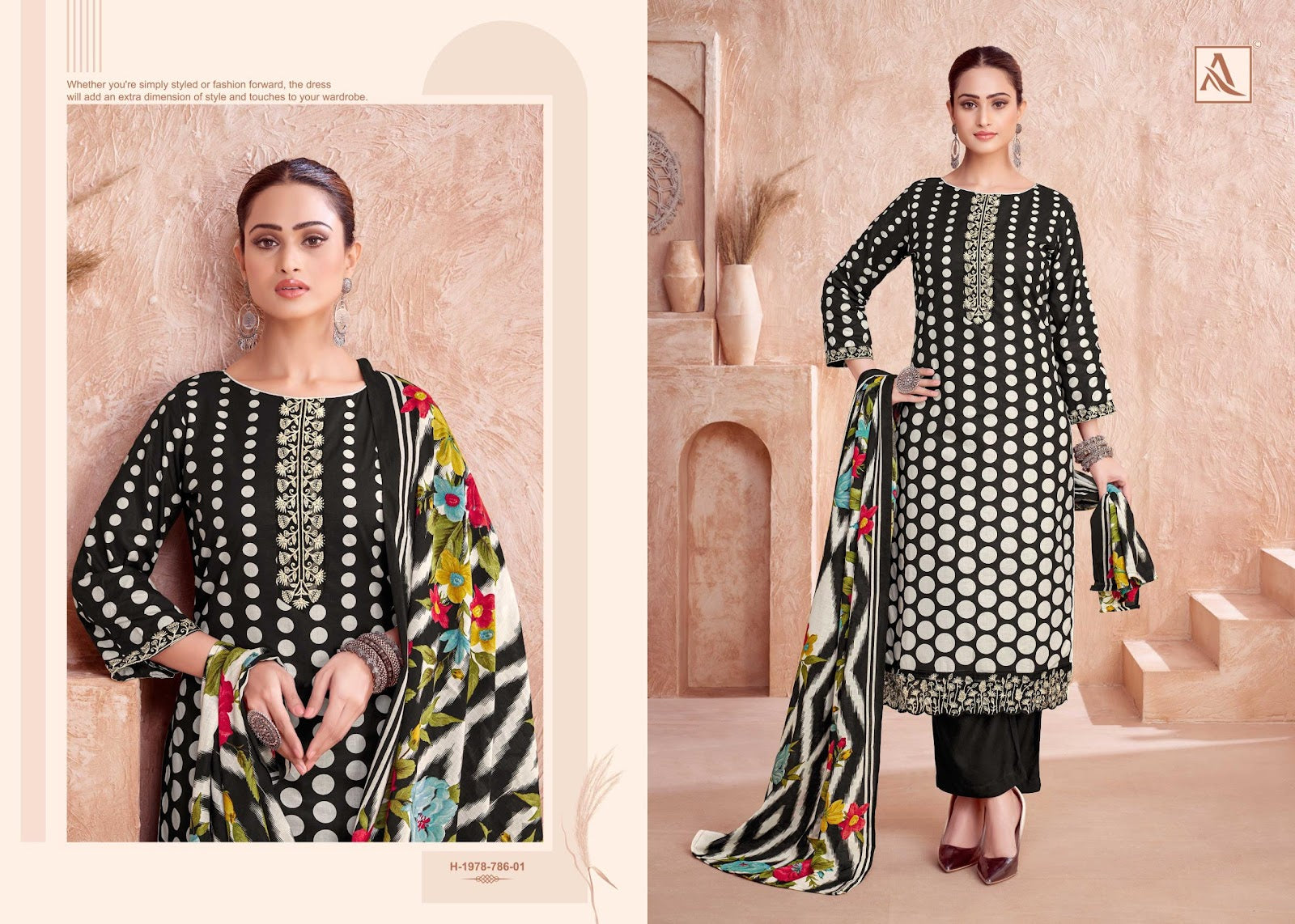 Ezra Alok Cambric Karachi Salwar Suits Supplier Gujarat
