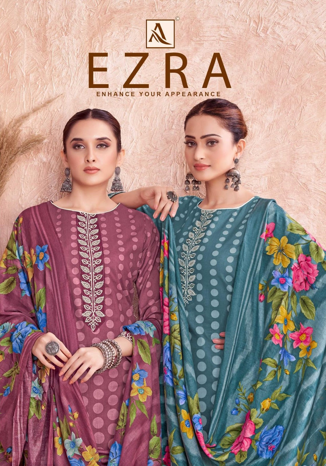 Ezra Alok Cambric Karachi Salwar Suits Supplier Gujarat