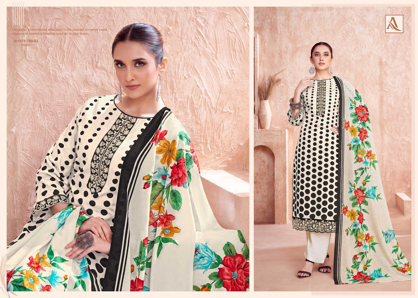 Ezra Alok Cambric Karachi Salwar Suits Supplier Gujarat