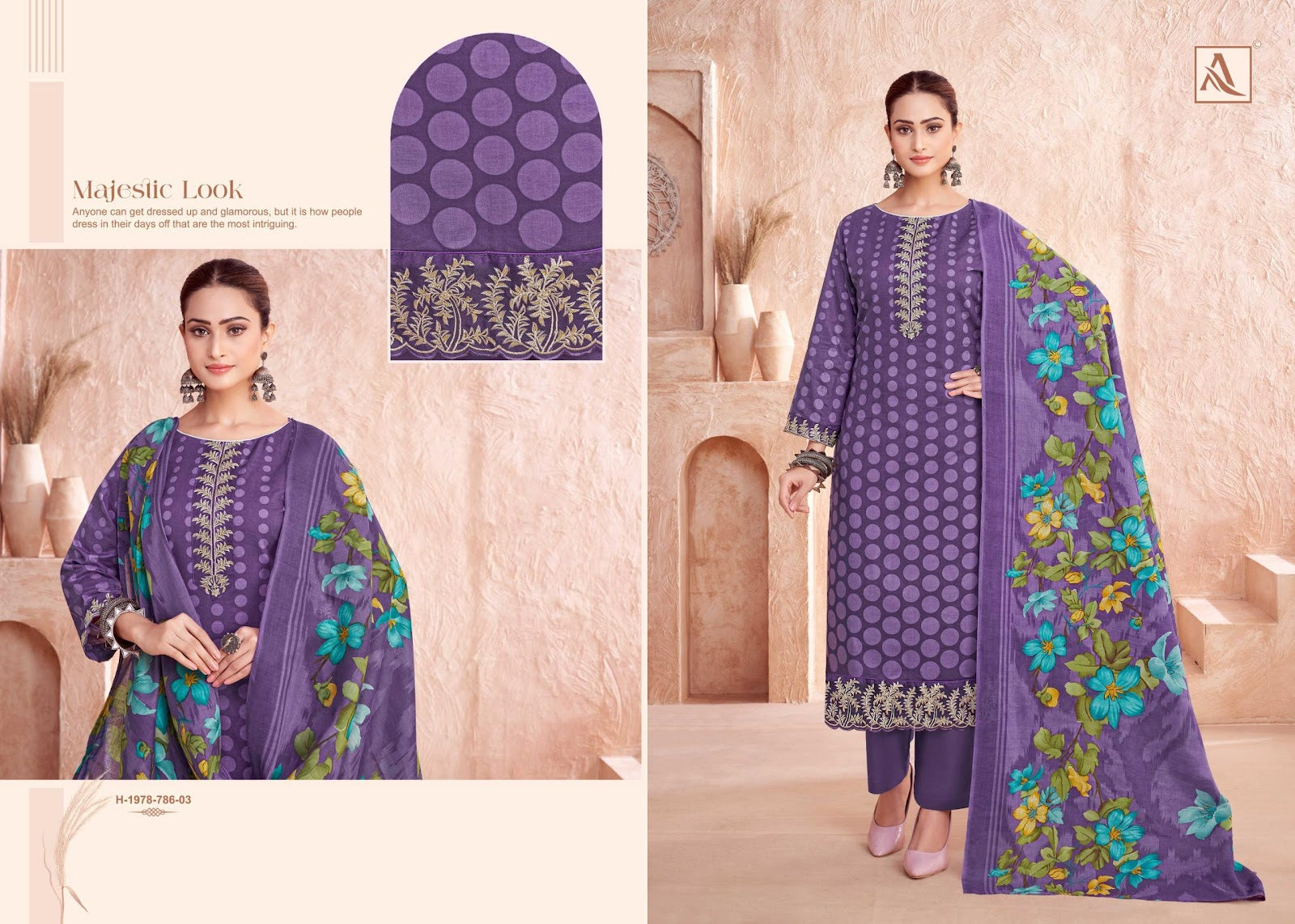 Ezra Alok Cambric Karachi Salwar Suits Supplier Gujarat