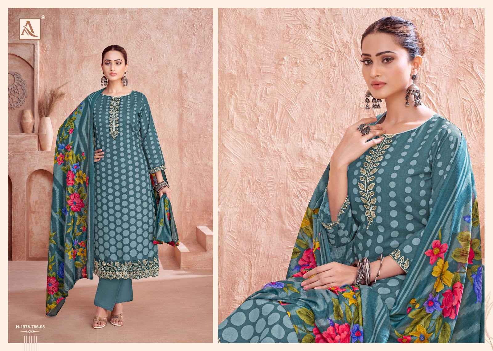 Ezra Alok Cambric Karachi Salwar Suits Supplier Gujarat