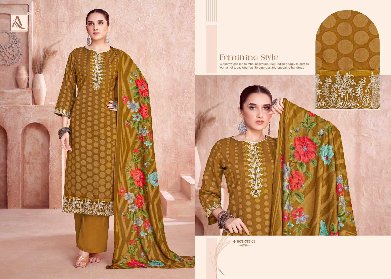 Ezra Alok Cambric Karachi Salwar Suits Supplier Gujarat