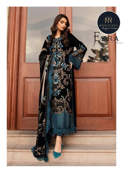 Ezra Vol 1 Luxury Heavy Cotton Collection House Of Ayeza Karachi Salwar Suits Supplier
