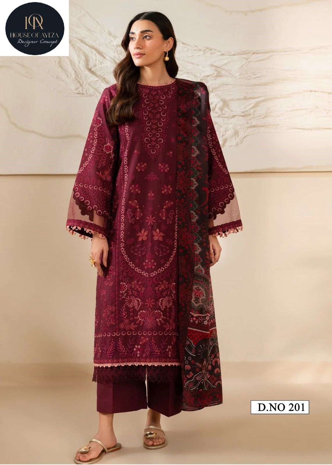 Ezra Vol 2 Luxury Heavy Cotton Collection House Of Ayeza Karachi Salwar Suits Wholesaler Ahmedabad