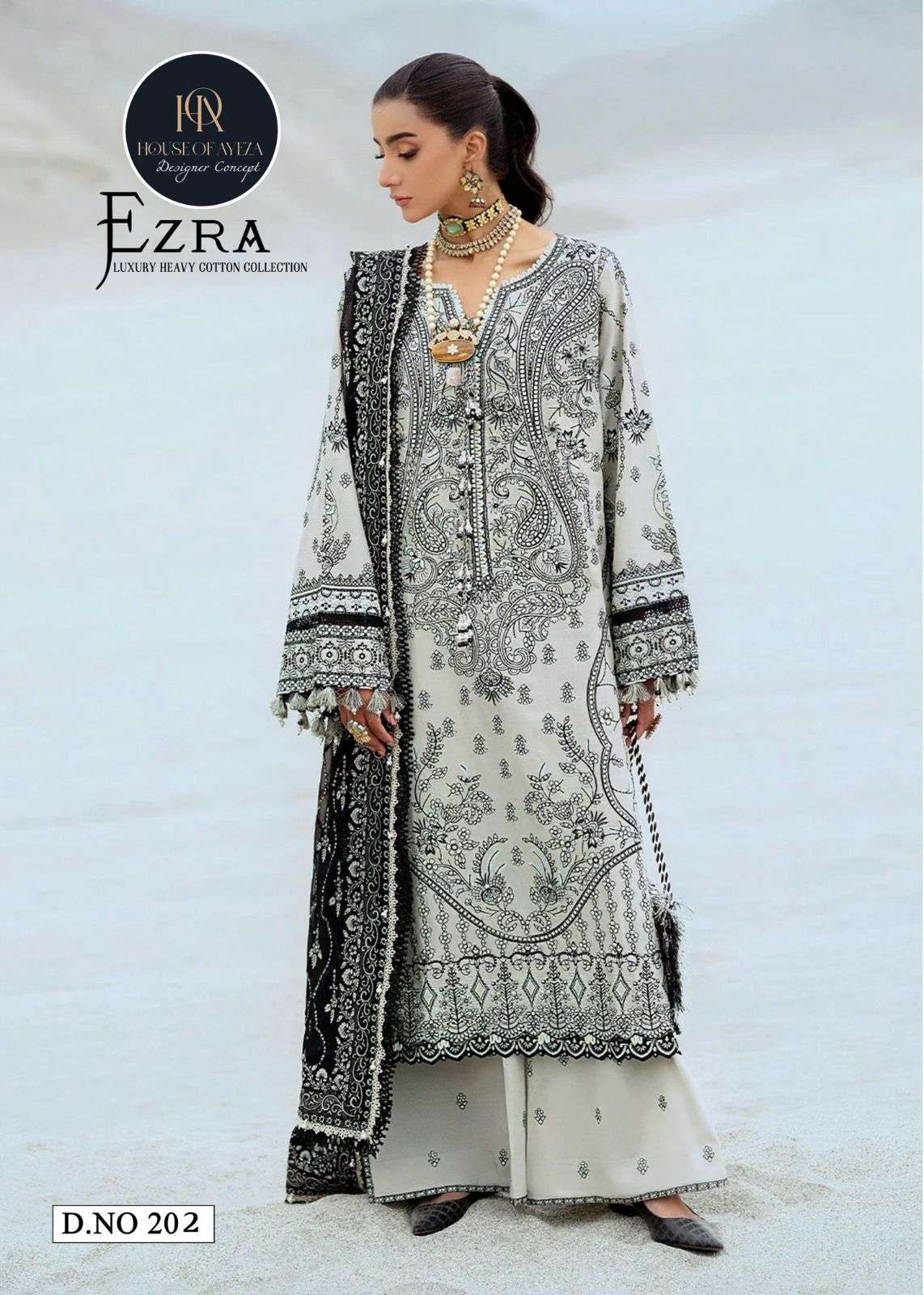 Ezra Vol 2 Luxury Heavy Cotton Collection House Of Ayeza Karachi Salwar Suits Wholesaler Ahmedabad
