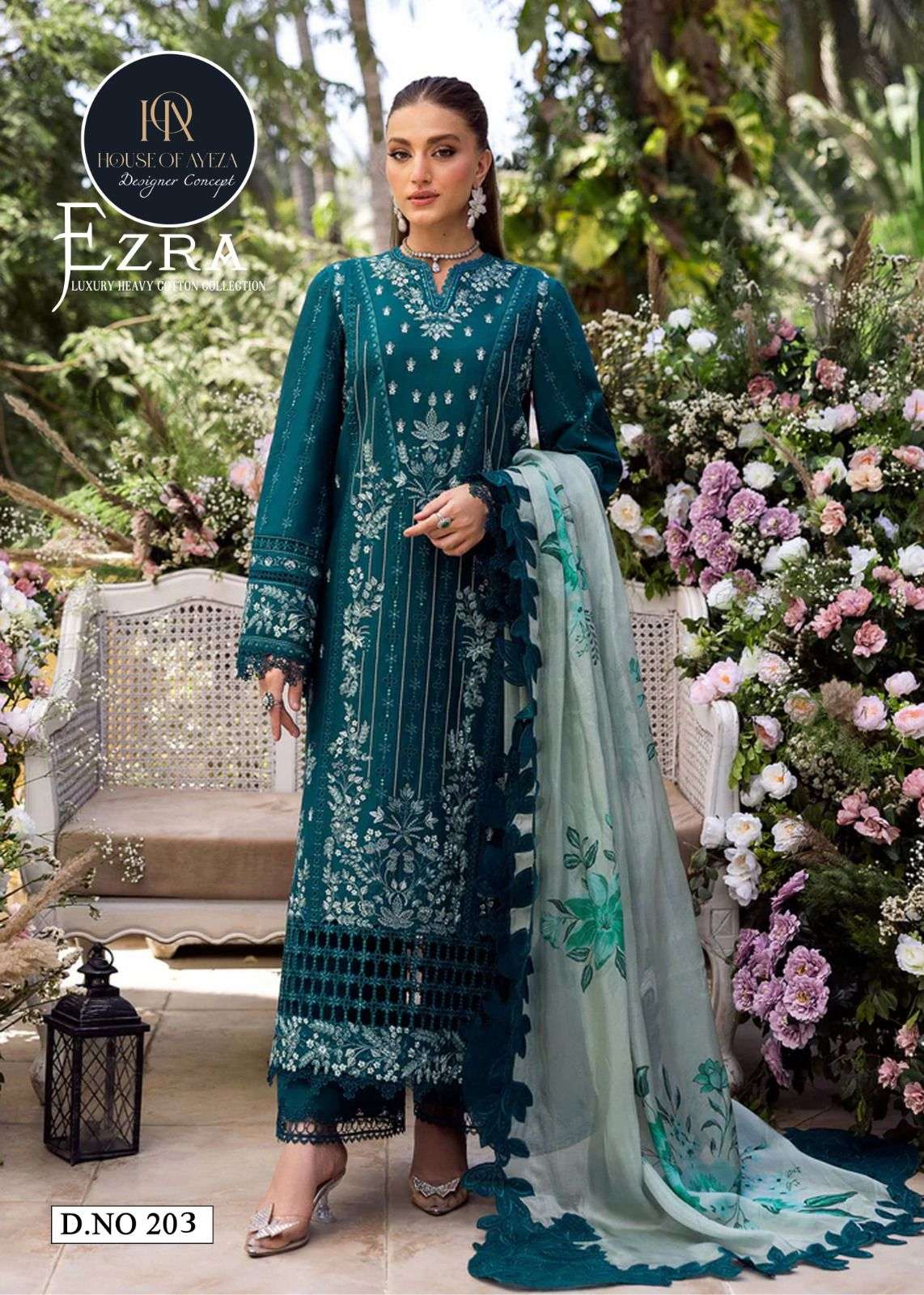 Ezra Vol 2 Luxury Heavy Cotton Collection House Of Ayeza Karachi Salwar Suits Wholesaler Ahmedabad