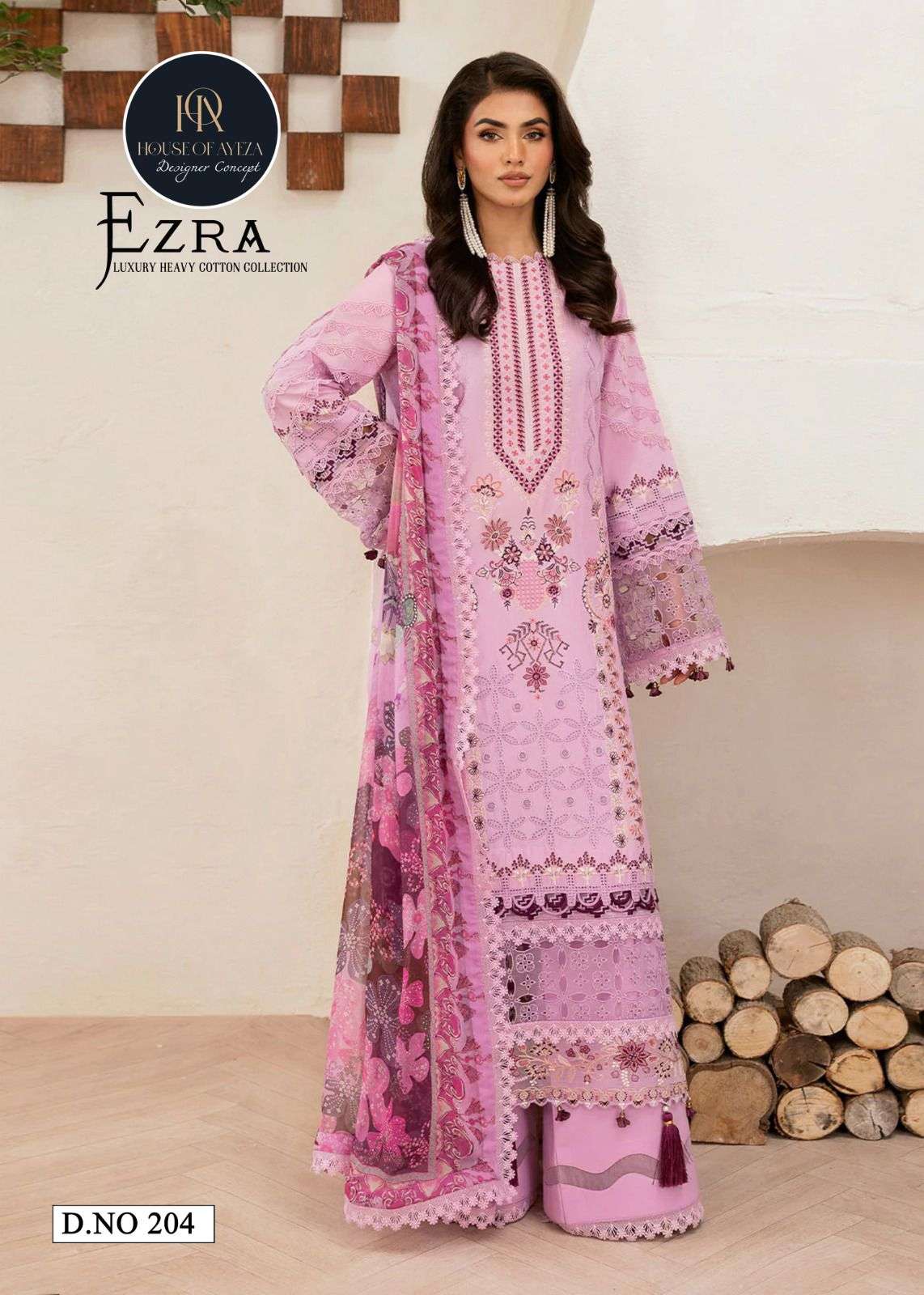 Ezra Vol 2 Luxury Heavy Cotton Collection House Of Ayeza Karachi Salwar Suits Wholesaler Ahmedabad