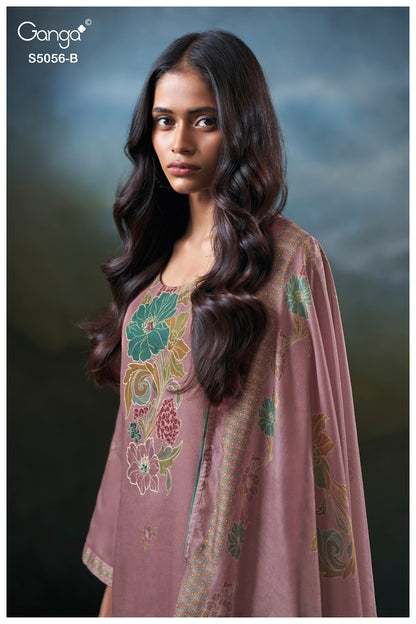 Ezria S5056 Ganga Cotton Satin Plazzo Style Suits Manufacturer