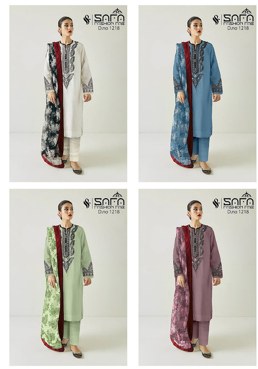 1218 Safa Fashion Fab Voile Pakistani Readymade Suits