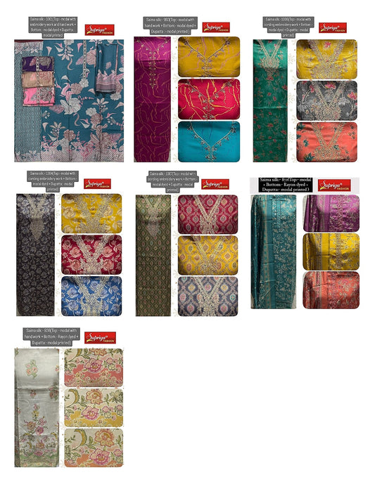 Saima Silk Cordimg Supriya Fashion Salwar Suits Supplier India