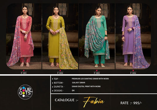 Fabia Four Dots Premium Pant Style Suits Wholesaler