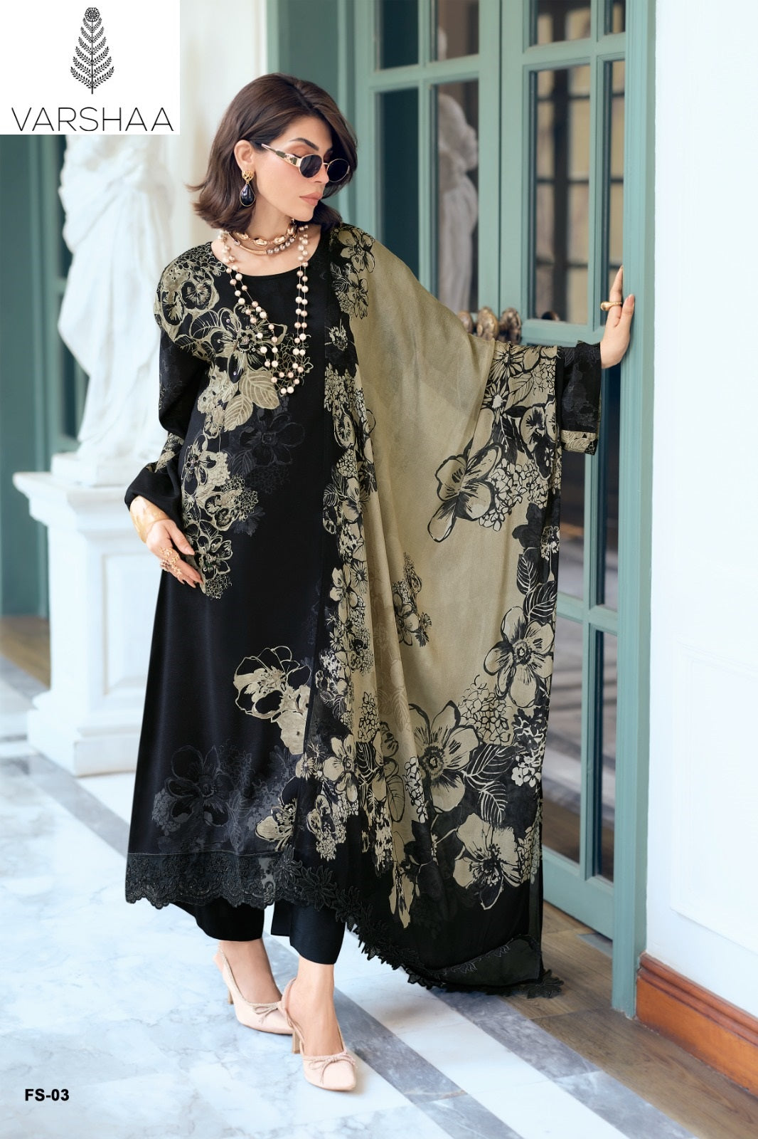 Fabulous Varshaa Viscose Muslin Pant Style Suits Exporter India