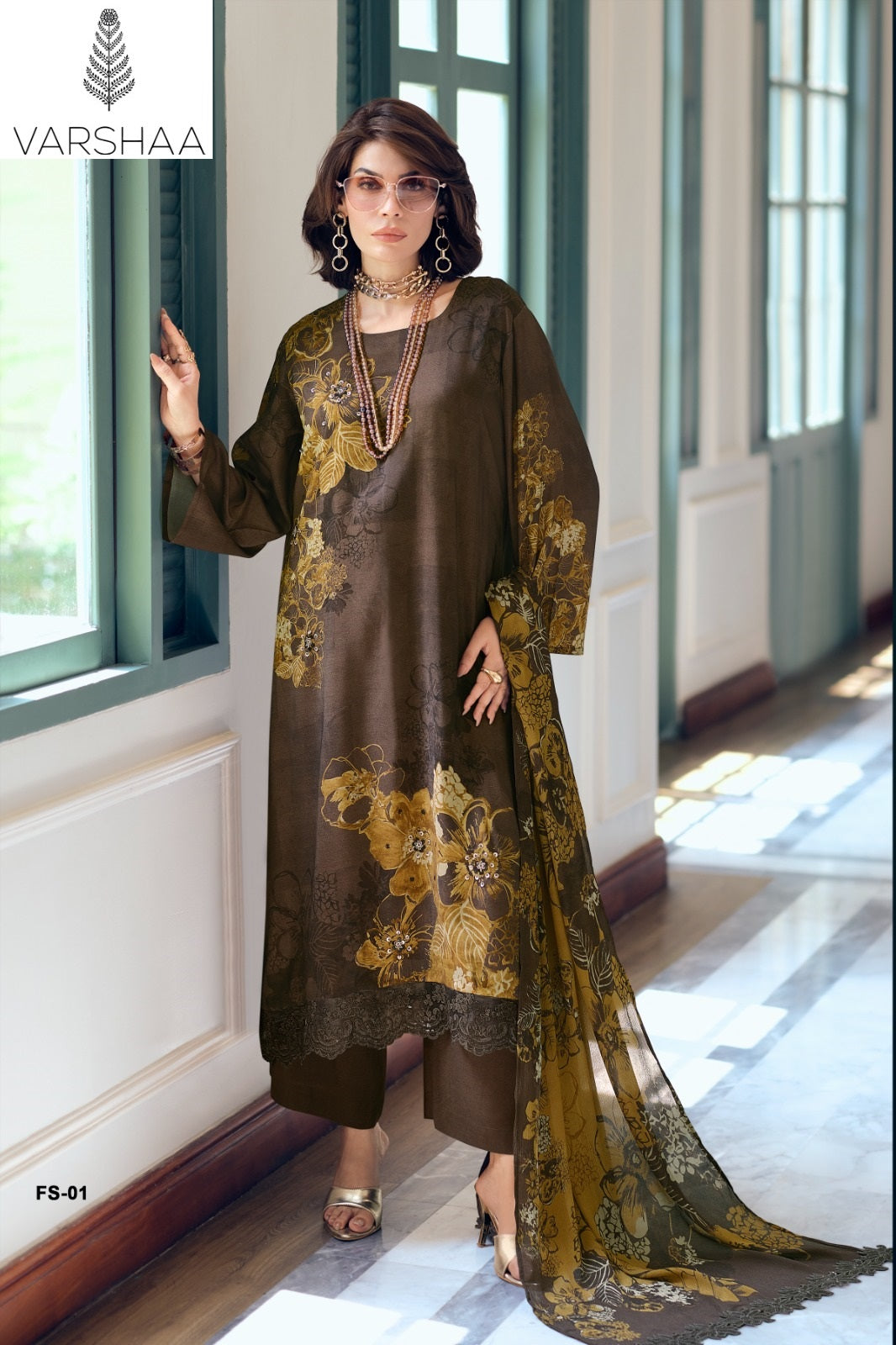 Fabulous Varshaa Viscose Muslin Pant Style Suits Exporter India