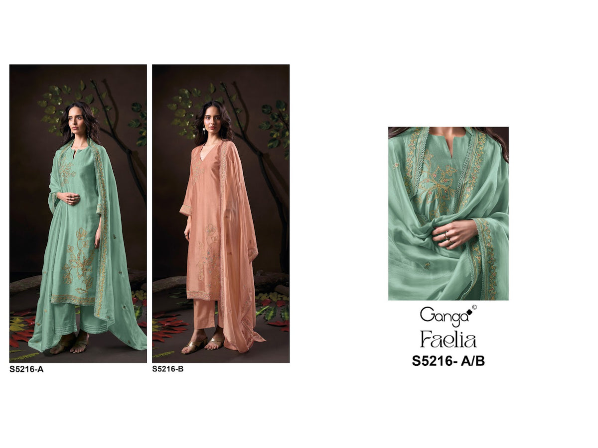 Faelia S5216 Ganga Russian Silk Pant Style Suits Wholesale