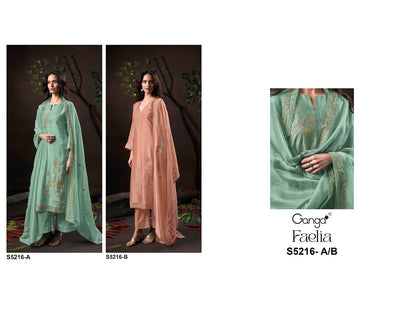 Faelia S5216 Ganga Russian Silk Pant Style Suits Wholesale